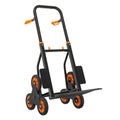Stair Climbing Hand Truck. 3D rendering Royalty Free Stock Photo