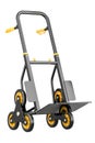 Stair Climbing Hand Truck. Heavy-Duty Trolley Cart with Telescoping Handle and Rubber Wheels, 3D rendering Royalty Free Stock Photo