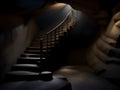 stair in the dark cave