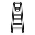 Stair ladder icon outline vector. Wood construction Royalty Free Stock Photo