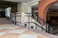 Stair lift for the disabled. Stairs of public building Royalty Free Stock Photo