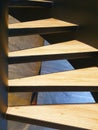 Stair Made of modern wood. Royalty Free Stock Photo