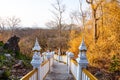 Stair on mountain at Tham Phra Sabai temple