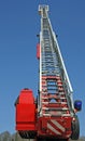 stair riser and blue truck Siren of firefighters during an emergency