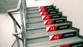 Stair riser with calories count banner Royalty Free Stock Photo