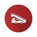 Stair truck flat design long shadow glyph icon