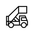 stair truck icon illustration vector graphic