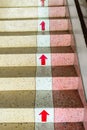 Stair up with red colour, success concept. Royalty Free Stock Photo
