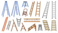 Stair vector cartoon set icon.Vector illustration staircase on white background .Isolated cartoon set icon stairway. Royalty Free Stock Photo