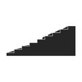 Stair vector icon.Black vector icon isolated on white background stair