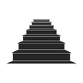 Stair vector icon.Black vector icon isolated on white background stair