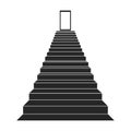 Stair vector icon.Black vector icon isolated on white background stair