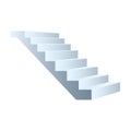 Stair vector icon.Realistic vector icon isolated on white background stair .