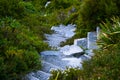 Stair walk way down to the village in Mt Cook National Park I Royalty Free Stock Photo