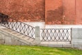 Stair beside old brick building Royalty Free Stock Photo