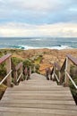 Stair way to beach Royalty Free Stock Photo