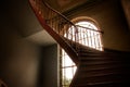 Staircase abandoned decaying factory in europe