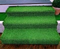 Staircase artificial grass Royalty Free Stock Photo