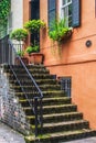 Staircase of beautiful home in Historic District, Savannah Georgia, USA Royalty Free Stock Photo