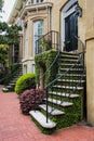 Staircase of beautiful home in Historic District, Savannah Georgia, USA Royalty Free Stock Photo