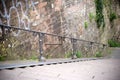 Staircase with bicycle rail