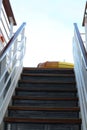 Staircase in a big cruise ship Royalty Free Stock Photo