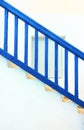 Staircase with blue railing in Myconos Royalty Free Stock Photo