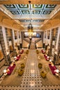 Staircase and Ceiling of Lobby of the Magnificent Mayo Hotel, Tulsa, Oklahoma. Restored Art Deco Tourisim Destination