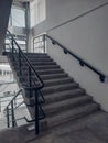 Staircase cement in the parking in shopping mall.