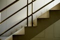 Staircase with Concrete Wall Background