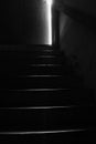 Staircase in the darknes of a cellar. Royalty Free Stock Photo