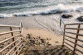 Staircase Down to Beach Royalty Free Stock Photo