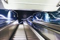 Staircase Escalator Inside the Subway Metro Station Royalty Free Stock Photo