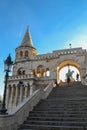 Staircase of Fisherman\'s Bastion Budapest city Hungary