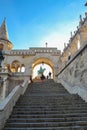 Staircase of Fisherman\'s Bastion Budapest city Hungary
