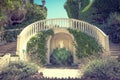 Staircase with a fountain