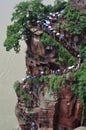 Staircase at the giant buddha site in Leshan