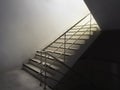 Staircase going up to the light.concept of battle, hope Royalty Free Stock Photo