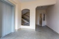 Staircase hall in an apartment building at the entrance to the elevator