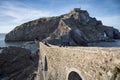 Staircase of the hermitage of San Juan de Gaztelugatxe located on an islet in Bermeo, Biscay, Basque Country, Spain Royalty Free Stock Photo