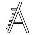Staircase icon outline vector. Step ladder Royalty Free Stock Photo