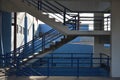 Staircase inside car parking building Royalty Free Stock Photo