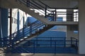 Staircase inside car parking building