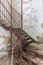 Staircase inside Trans-Allegheny Lunatic Asylum Royalty Free Stock Photo