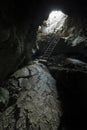 Staircase in Lave Tube, Lava Beds National Park, California