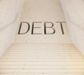 Staircase leading to debt Royalty Free Stock Photo