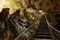Staircase leading to the entrance of the cave Royalty Free Stock Photo