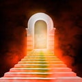 Staircase leading to heaven or hell Royalty Free Stock Photo