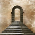 Staircase leading to heaven or hell Royalty Free Stock Photo