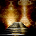 Staircase leading to heaven or hell